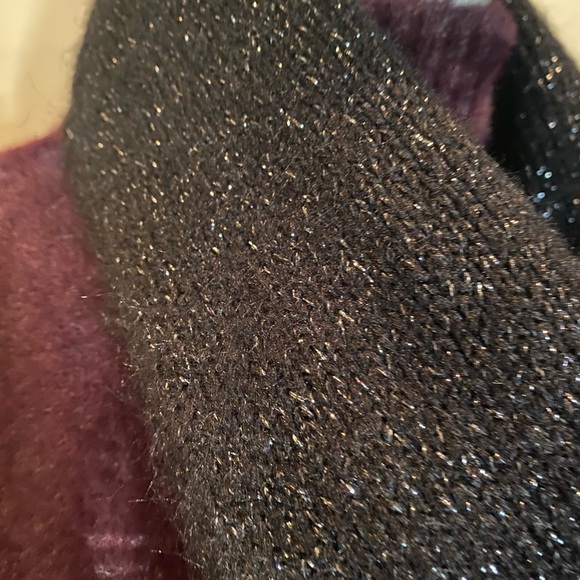 Express Black Metallic Scarf NWT - Picture 5 of 6